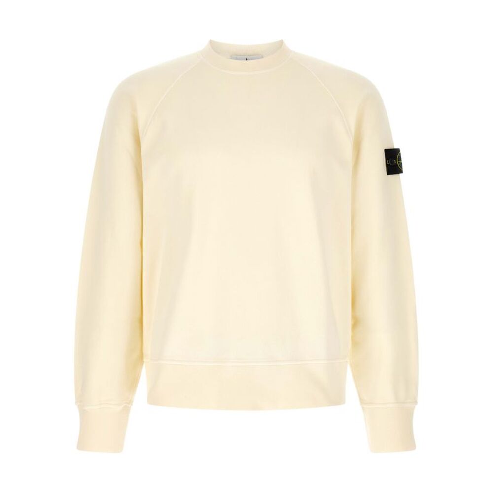 Stone Island White Cotton Men's Sweatshirt